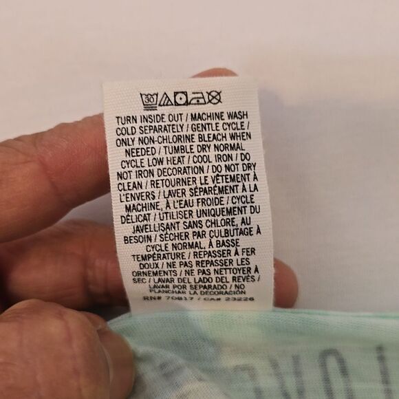 PINK Victoria's Secret Mint Green Cropped Front Tie Top with Lace Back - Size XS - Picture 8 of 8